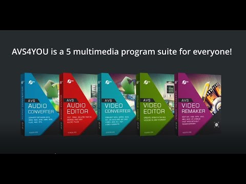 AVS4YOU is a 5 multimedia program suite for everyone!
