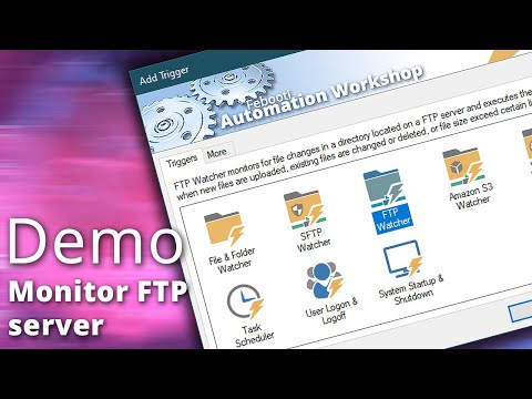 Monitor an FTP server &amp; send file via email · Demo · Febooti Automation Workshop