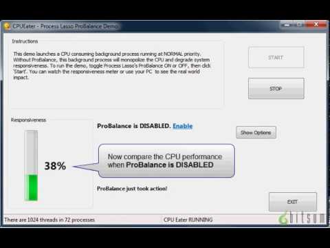 (newer video now available) Demo of Process Lasso's ProBalance restoring responsiveness