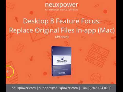 NXPowerLite Desktop 8 Feature Focus - Replace Originals In App (Mac)
