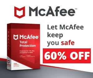 McAfee Total Protection – 60% OFF
