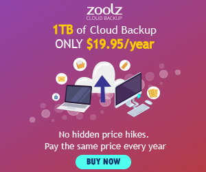Zoolz Cloud Backup Sale