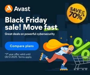 Avast Black Friday Sale - 70% OFF
