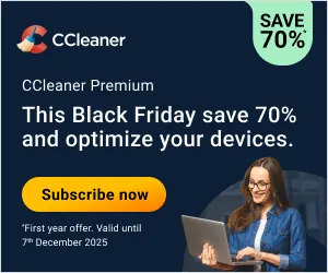 CCleaner Black Friday Sale - 70% OFF