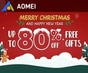 AOMEI Christmas Sale - up to 80% OFF