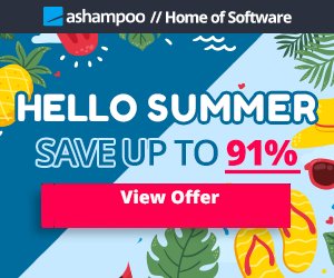 Ashampoo Software Summer Sale – up to 91% OFF